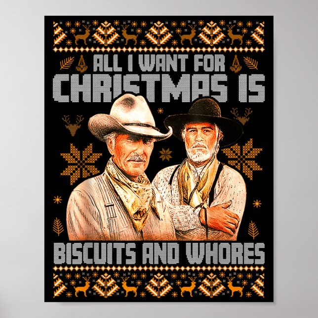 Western Biscuits And S Christmas Ugly  Poster (Front)