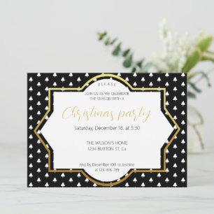 Western Black and Gold Christmas Party Announcement