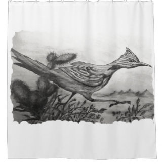 Western black and white desert roadrunner shower 