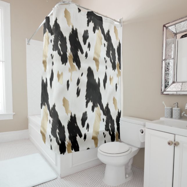 Western Black White Glam Gold Cowhide  (In Situ)
