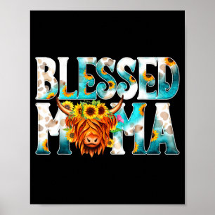 Western blessed cow mama cow print mom mother's da