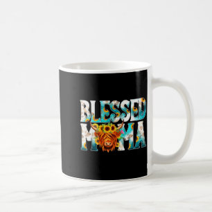 Western blessed cow mama cow print mom mother's da coffee mug