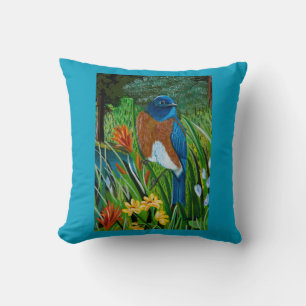 Western Bluebird Pillow