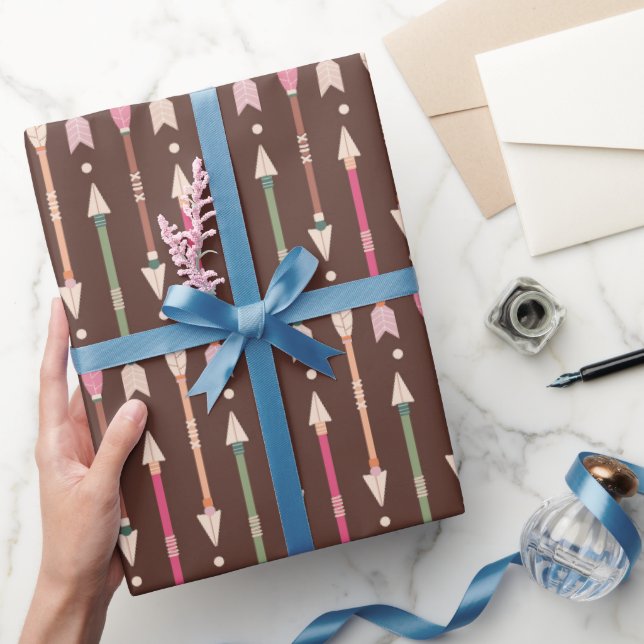 Western Boho Arrows Desert Cowgirl Pattern Wrapping Paper (Gifting)