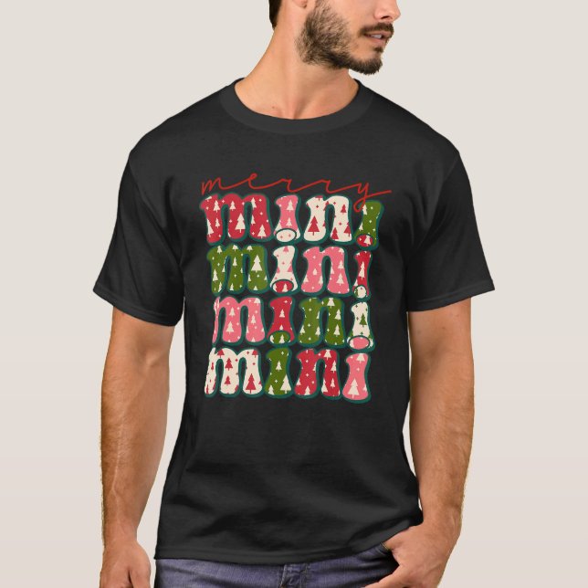 Western Boho Retro Christmas Mimi Mom Mother T-Shirt (Front)