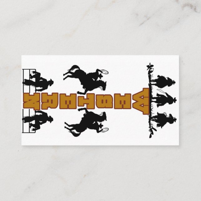 Western Bookmark Business Card (Back)