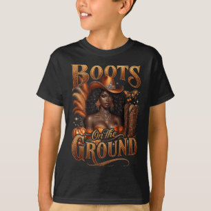 Western Boot Halloween Cowgirl Boots On The Ground T-Shirt