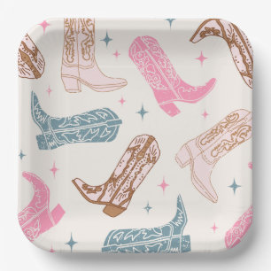 Western Boot Party Plates