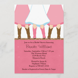 Western Boots Bridal Shower Invitation