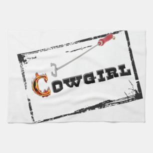 Western "Branded Cowgirl" Kitchen Towels