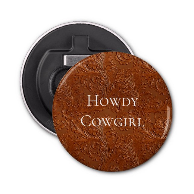 Western Brown Bohemian Art Bottle Opener (Front)