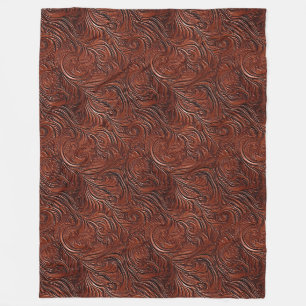 Western Brown Bohemian Art Fleece Blanket