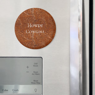 Western Brown Bohemian Art Magnet