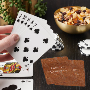Western Brown Bohemian Art Playing Cards