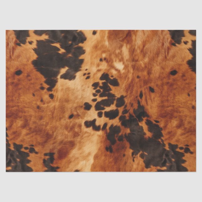 Western Brown Cowhide Tissue Paper (Front)