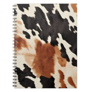 Western Brown Cream Animal Cowhide Notebook