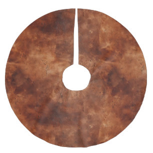 Western Brown Howdy Cowboy Brown Brushed Polyester Tree Skirt