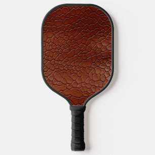 Western Brown Leather Look Animal Pickleball Paddle
