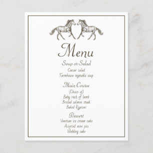 Western Brown Mariage Menu Pays Russe Party