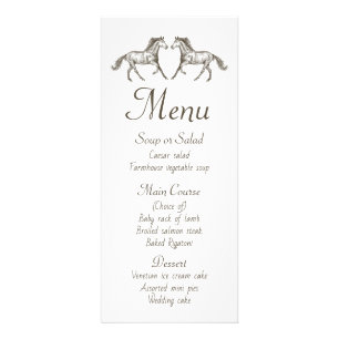 Western Brown Wedding Menu Country Rustic Party