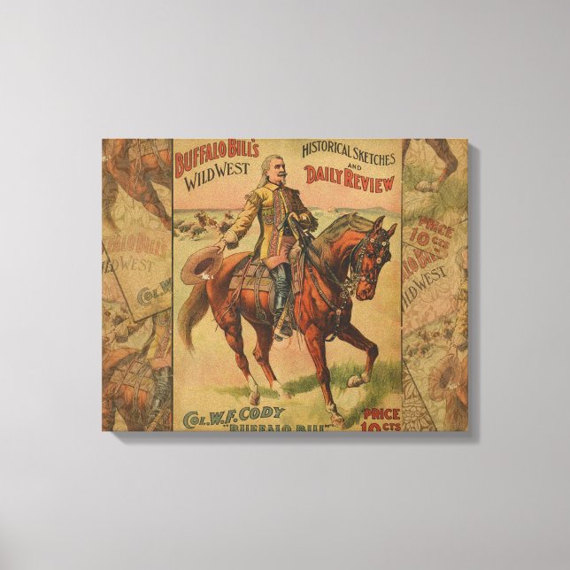 Western Buffalo Bill Wild West Canvas Print (Front)
