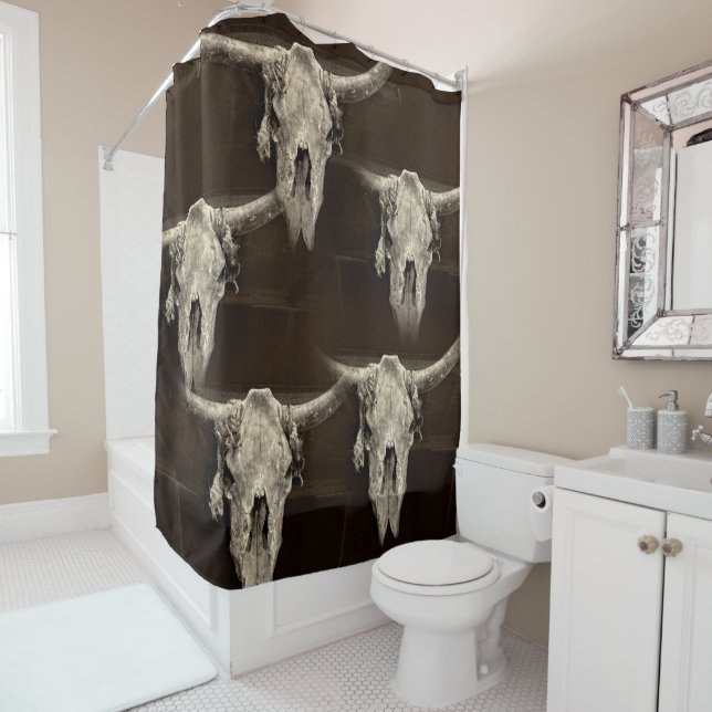 Western Bull Skull Country Cowboy Rustic Vintage (In Situ)