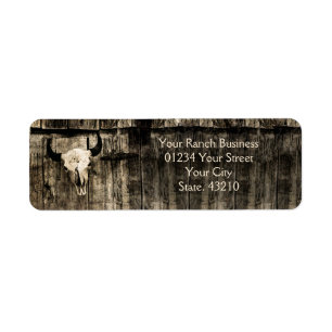 Western Bull Skull Sepia Vintage Rustic