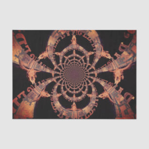 Western Bull Skull Vintage Brown Black Rustic Tissue Paper