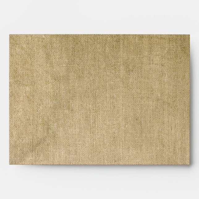 Western Burlap Wedding Envelope (Front)