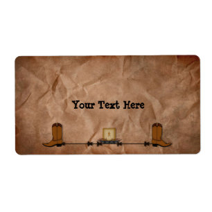 Western Candle Label