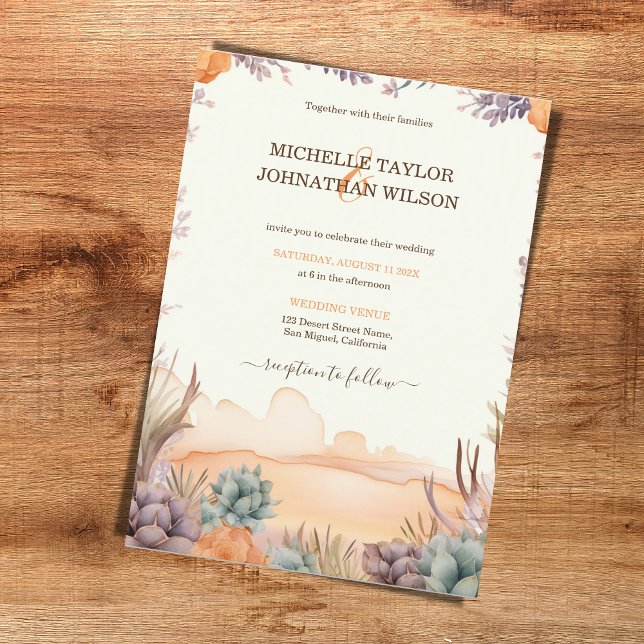 Western Canyon Mexican Cactus Desert California  Invitation (Creator Uploaded)