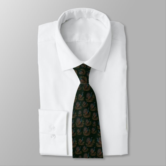 Western capercaillie Illustration Tie (Tied)