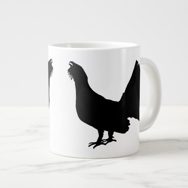 Western capercaillie large coffee mug (Front Right)