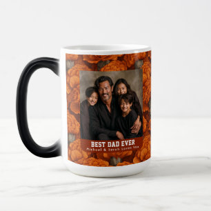 Western Carnation Bouquet Dog Dad Day Custom Trave Magic Mug
