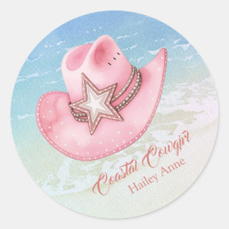 Western Chic Coastal Cowgirl Hat Sticker