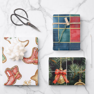 Western Christmas Cowgirl Cowboy Christmas Wrapping Paper Sheet