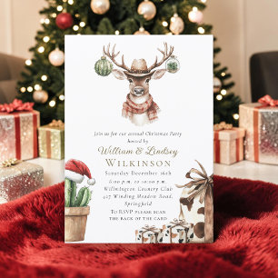 Western Christmas Holiday Party Invitation