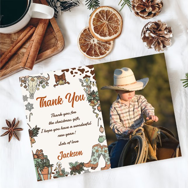 Western Christmas Party Thank You Card Photo (Creator Uploaded)