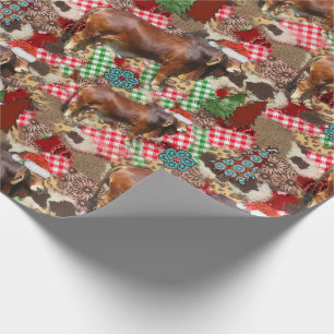 Western Christmas Pattern Wrapping Paper