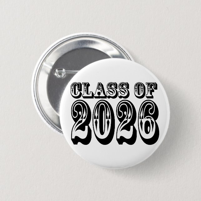 Western Class of 2026 Graduation 2 Inch Round Button (Front & Back)