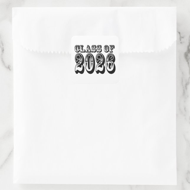 Western Class of 2026 Graduation  Square Sticker (Bag)