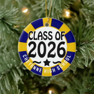 Western Class of 2026 Photo Graduation Ceramic Ornament
