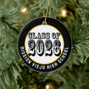 Western Class of 2026 Photo Graduation Ceramic Ornament