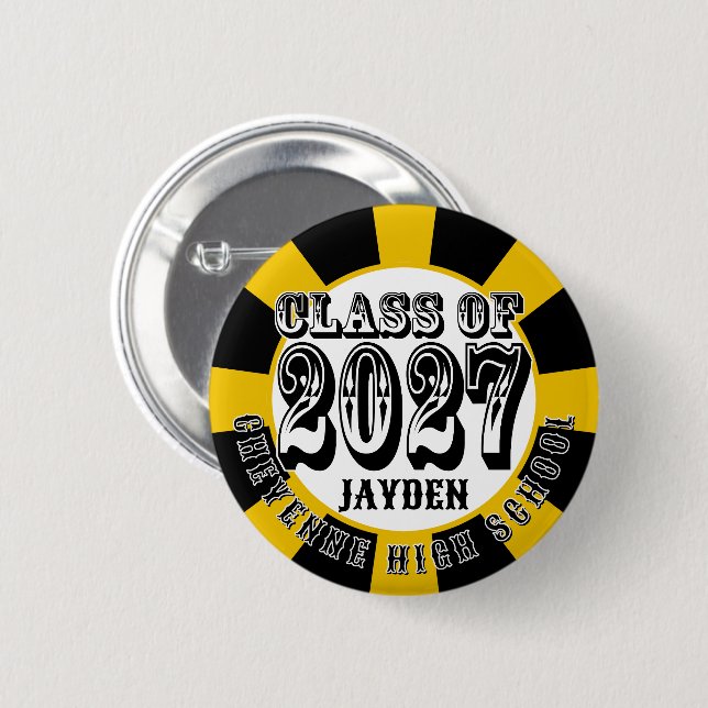 Western Class of 2027 Graduation 2 Inch Round Button (Front & Back)
