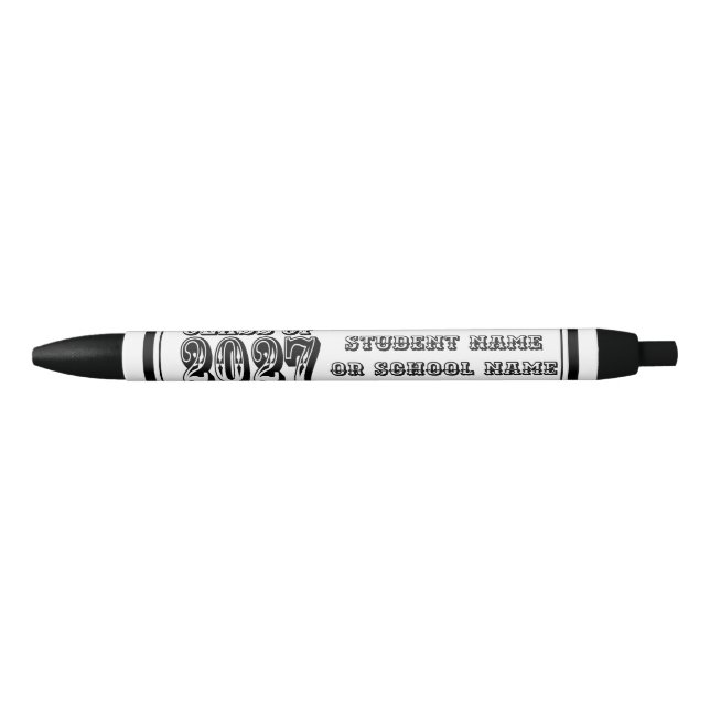Western Class of 2027 Graduation  Black Ink Pen (Front)