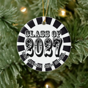 Western Class of 2027 Photo Graduation Ceramic Ornament