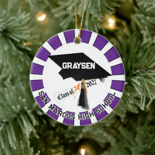 Western Class of 2027 Photo Graduation Ceramic Ornament