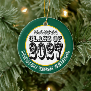 Western Class of 2027 Photo Graduation Ceramic Ornament