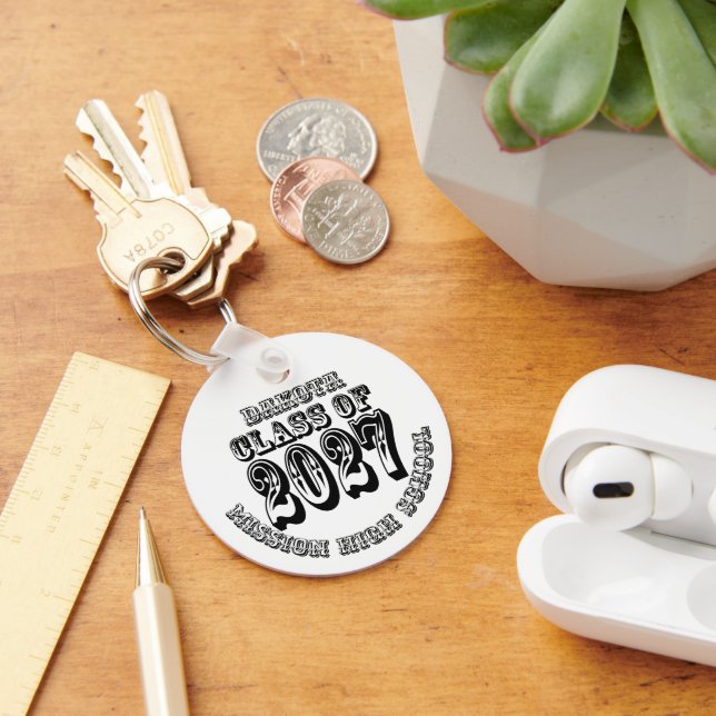 Western Class of 2027 Photo Graduation Keychain (Desk)