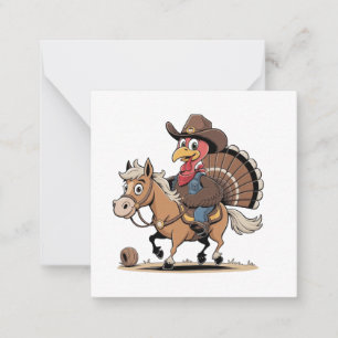Western Cooked Turkey Thanksgiving Cowboy Cowgirl  Card
